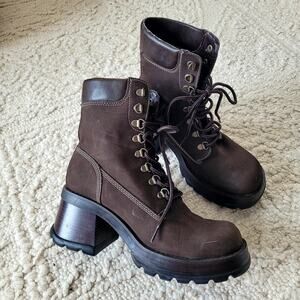 Vintage 90s Steve Madden Women Sz 9.5 Combat Chunky Boots